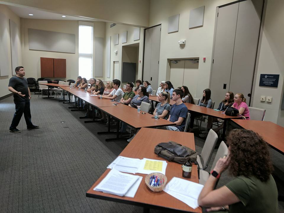 Jason Wasser, LMFT speaking to college students